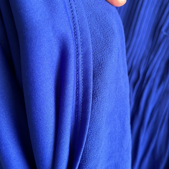 Old Navy Blue Pintuck Babydoll Swing Dress Boho Long Sleeve Size S - Picture 8 of 10